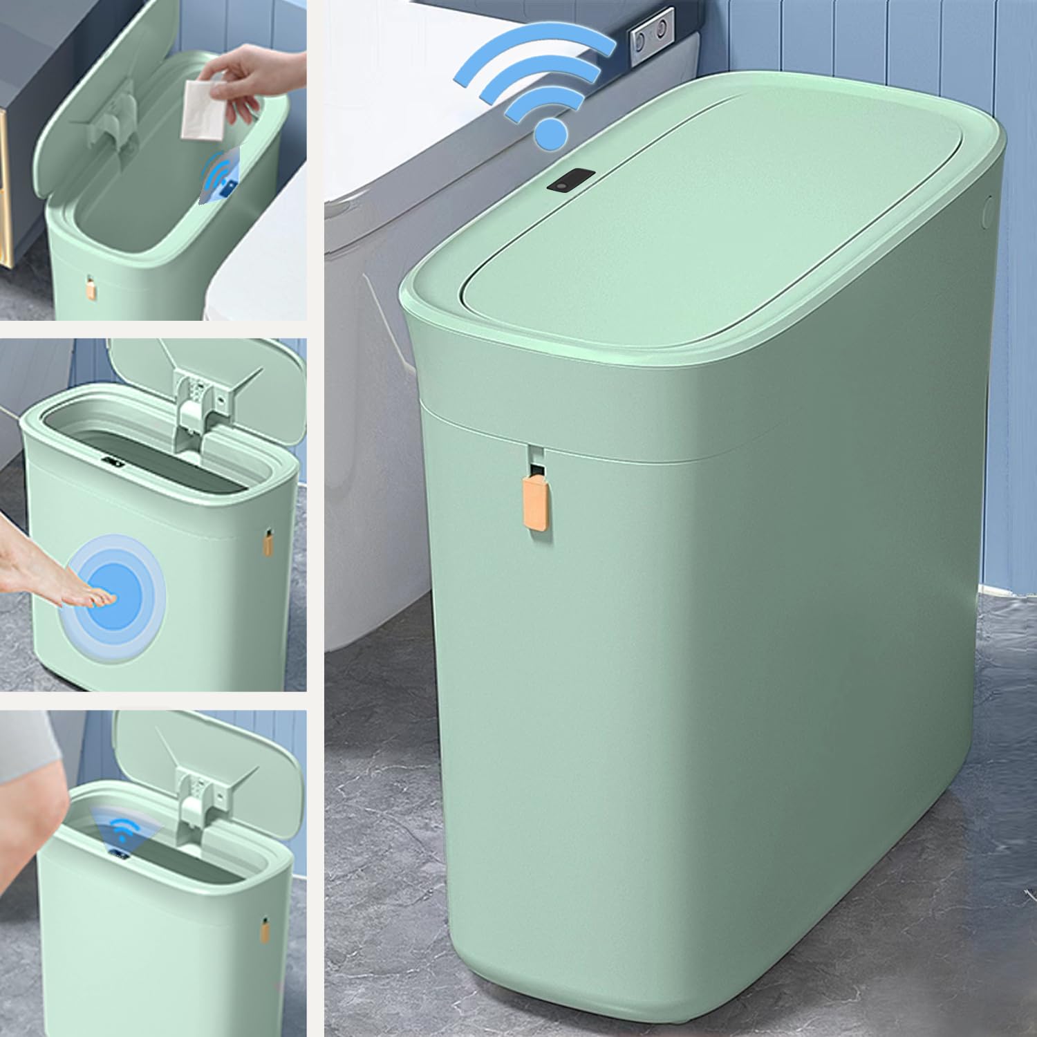 Amazon.com: LALASTAR Touchless Trash Can, Smart Bathroom Garbage Can ...