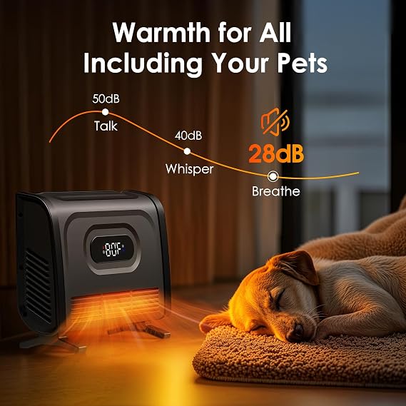 Air Choice Infrared Space Heater, 1500W Wall Heater with Attachable Feet, Adjustable Thermostat, Remote, 12H Timer, Safety Child Lock, Easy-Mount Electric Heating for Indoor Use, Garage, Bathroom