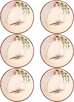 Japanese Ceramic Sauce Dish Set of 6-3.78 Inch Willow Pattern Dipping Bowls for Sushi, Soy Sauce, Dumplings - Microwave & Dishwasher Safe Porcelain Mini Seasoning Cups for Wasabi, Snacks