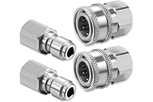 2 Sets of High-Pressure NPT 3/8 Inch Stainless Steel Female and Male...