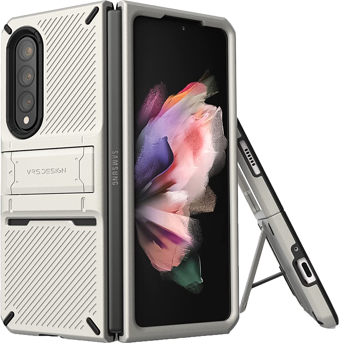Amazon.co.jp: 【VRS】 Galaxy Z Fold3 5G 対応 ケース 耐衝撃 背面