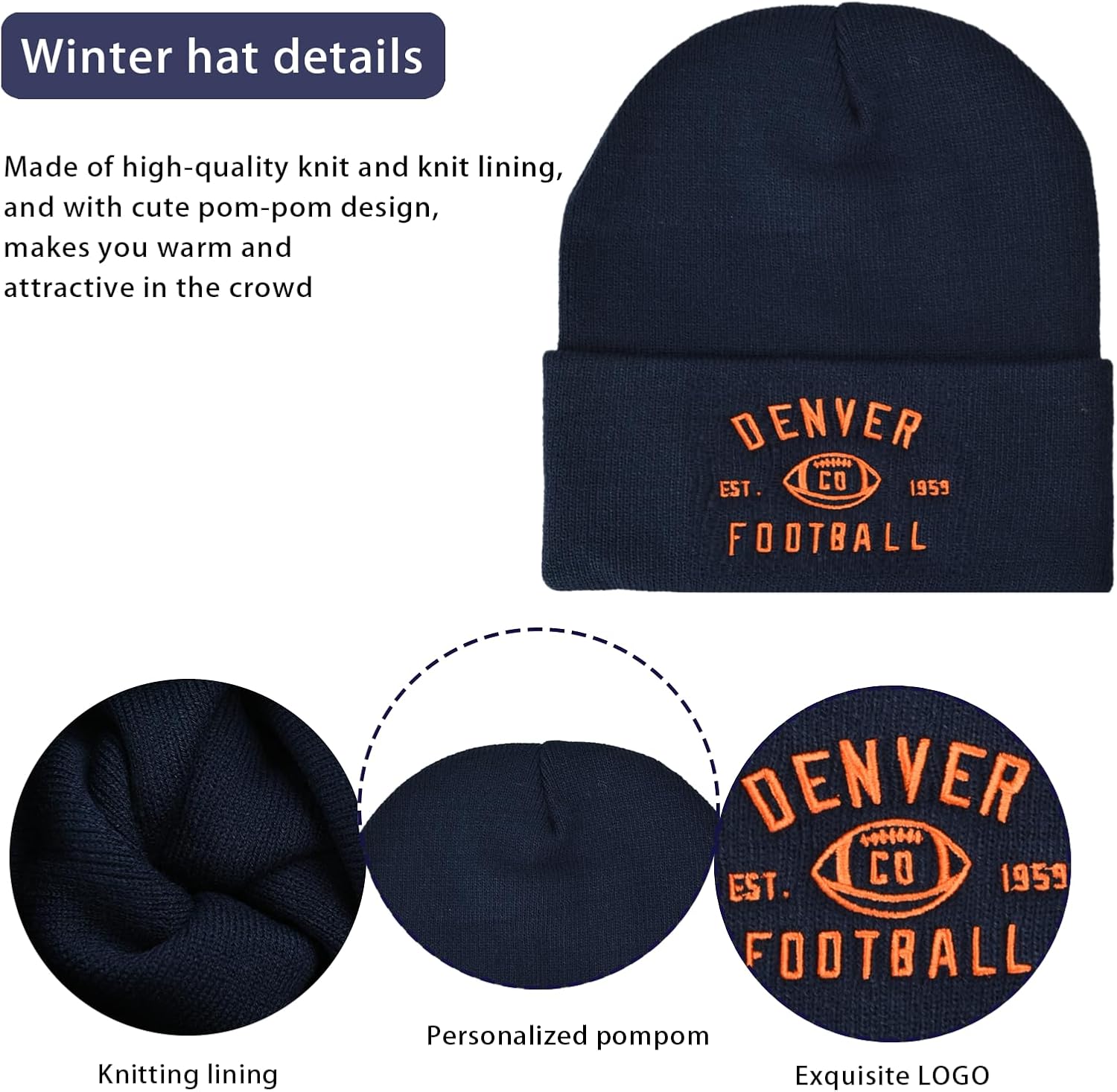 ヴィンテージ クラシック スカルキャップ 刺繍 ビーニー ファションハット 折り返し付き 冬用帽子 ニット 暖かい手袋付き 男女兼用