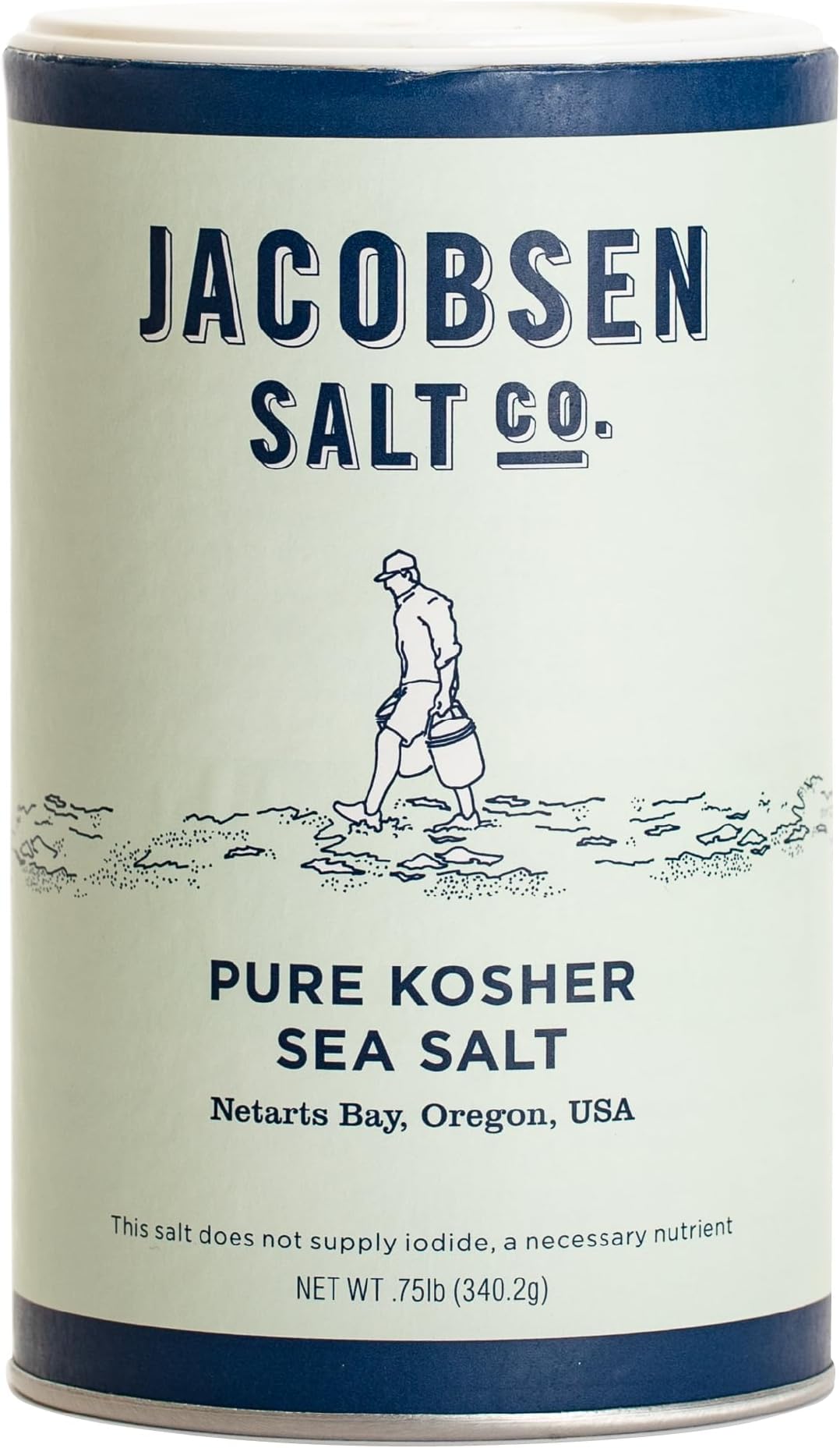 Jacobsen Salt Co. Pure Kosher Sea Salt – Kosher, Coarse, Non-Iodized Made in USA, Non-GMO, Steak Seasoning, Gourmet, Real Salt Flakes – 12oz