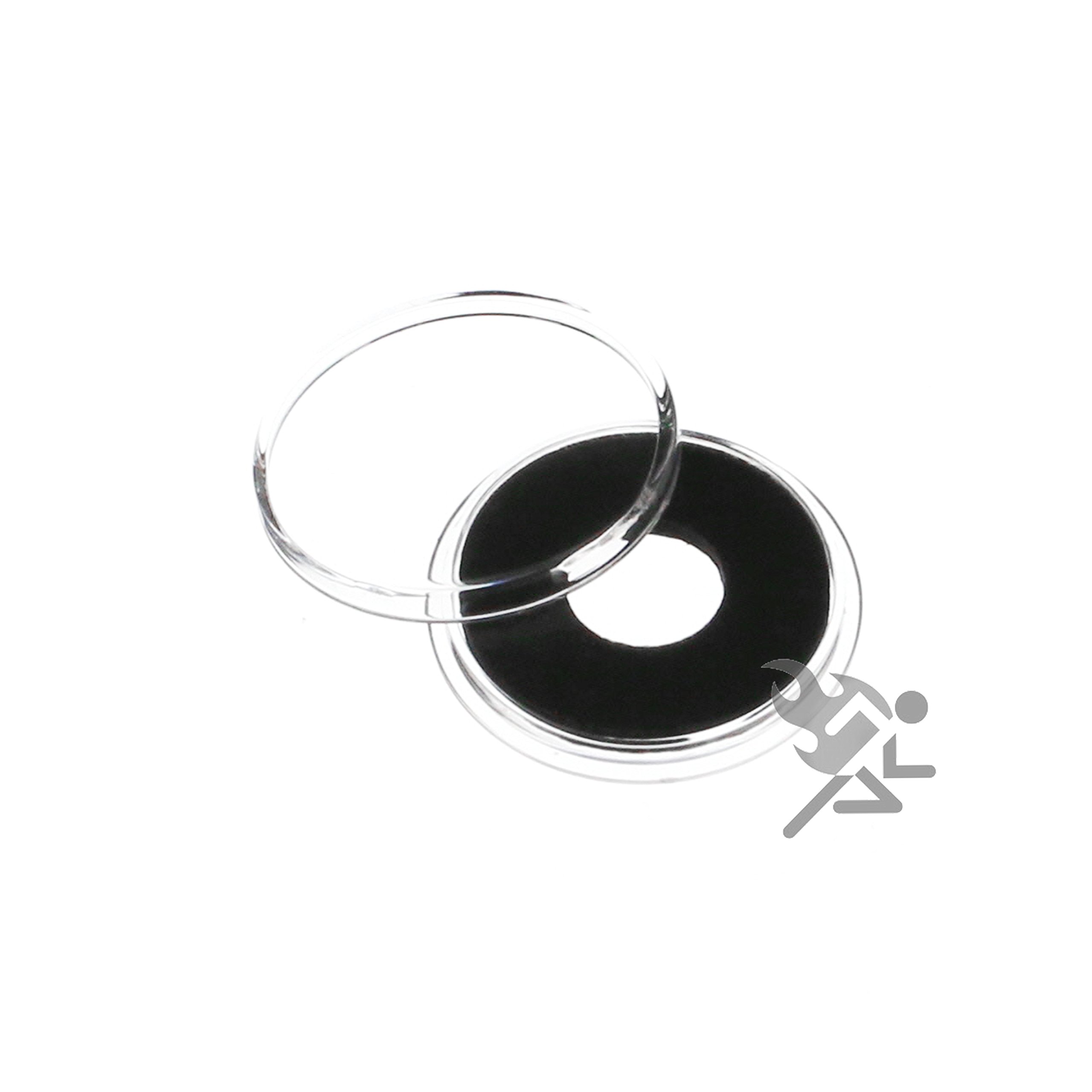 Air-tite 11mm Black Ring Coin Holder Capsules, 10 Pack (Black)