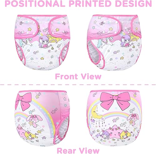 Miniatura 6 de Littleforbig Funda de pañal para adultos, lavable, ajustable, reutilizable, impermeable, para adultos, diseño de Fairy Littles in Dreamland