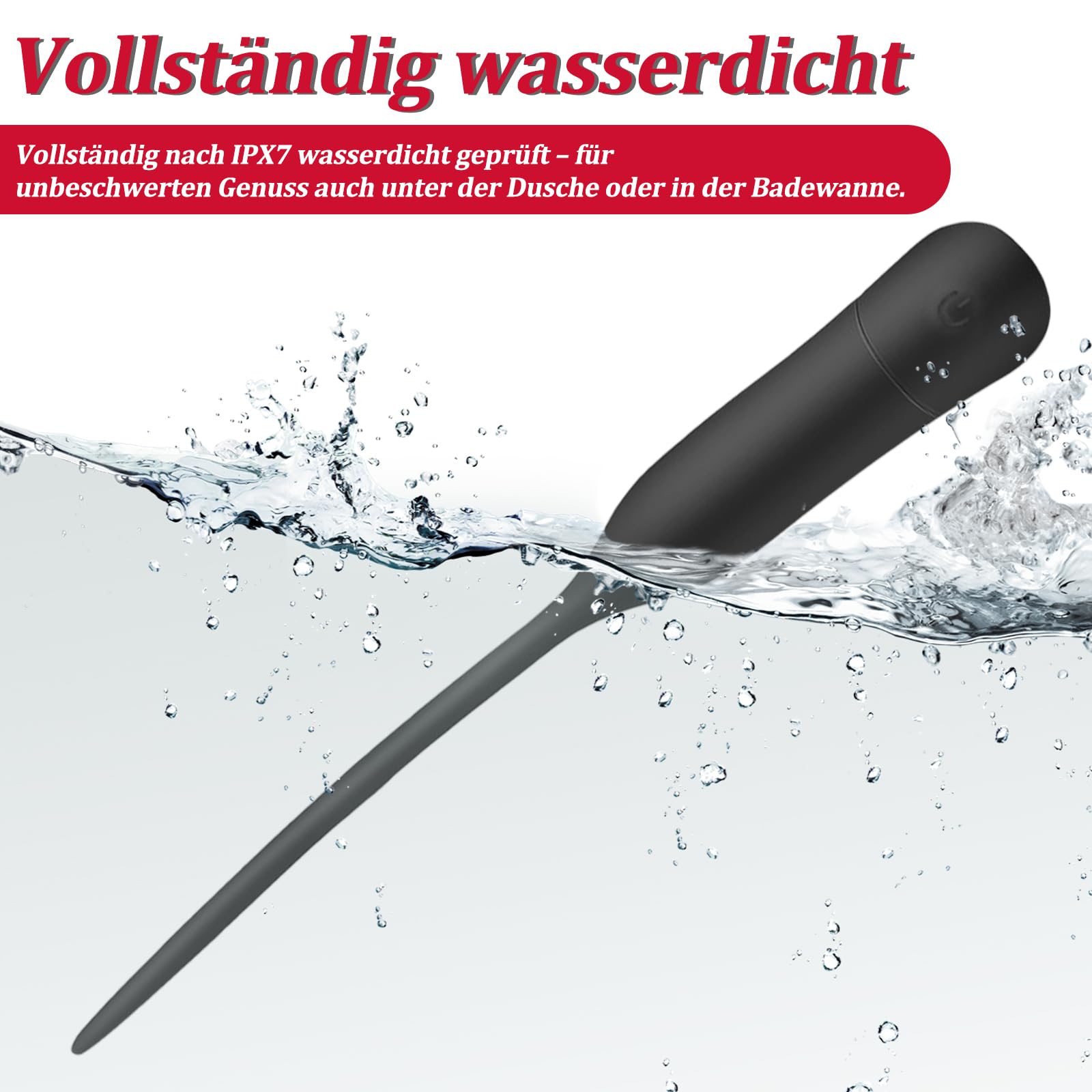 BDSMYEE Dilatador Uretral de Silicona con 10 Modos de Vibración, Vibrador de Pene y Próstata, Dilatadores Uretrales para Hombres, Juguete Sexual Erótico para Hombres en Solitario (Corto)