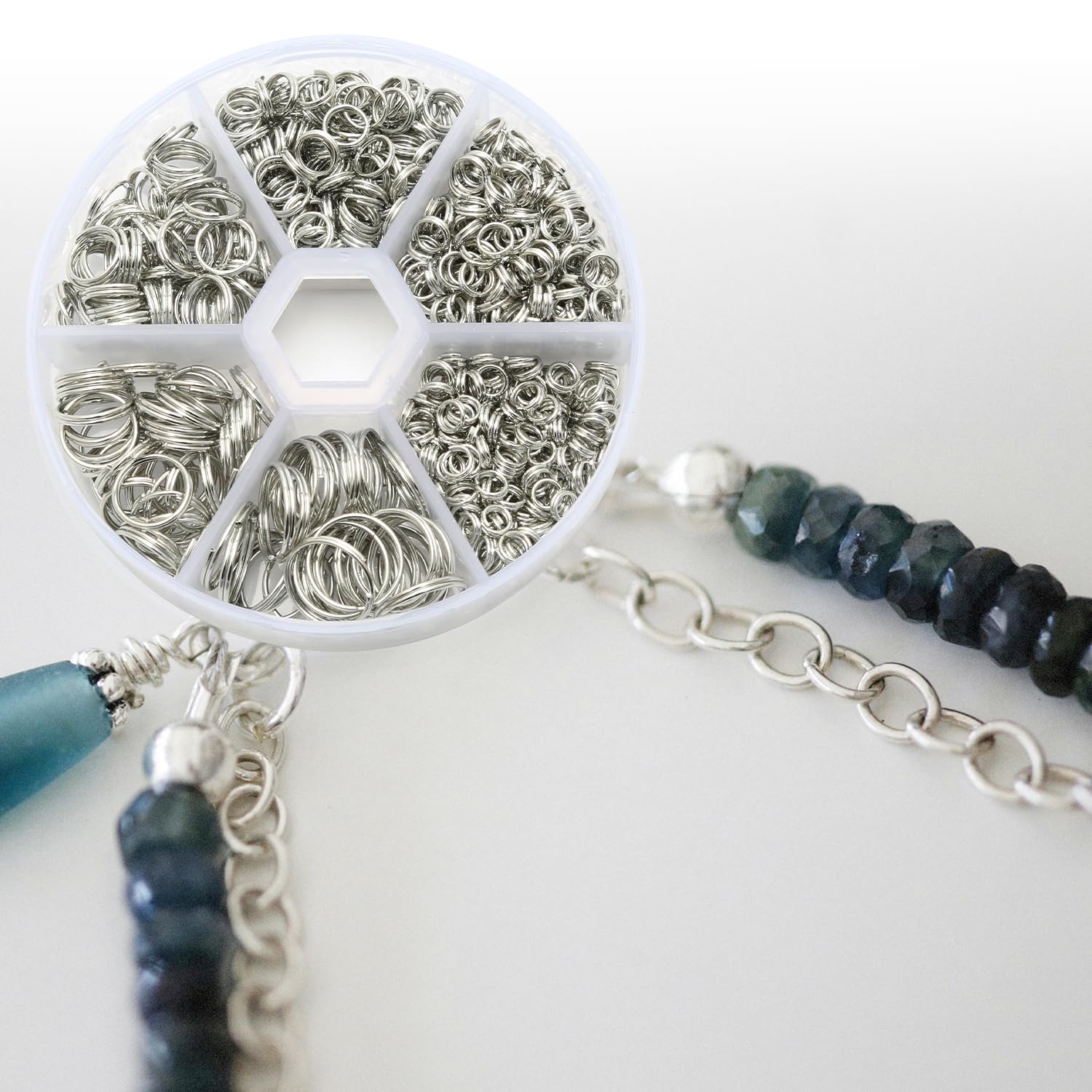 Mini Portachiavi In Metallo Argento - Confezione Da 5 Pezzi, Anello Portachiavi 18 Mm, Piccoli E Resistenti