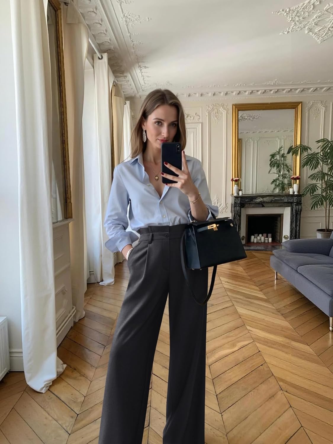 NIMIN Womens Dress Pants Wide Leg Business Casual Work Trousers High Waisted Slacks 2026 Fashion Outits with Pockets - Image 6