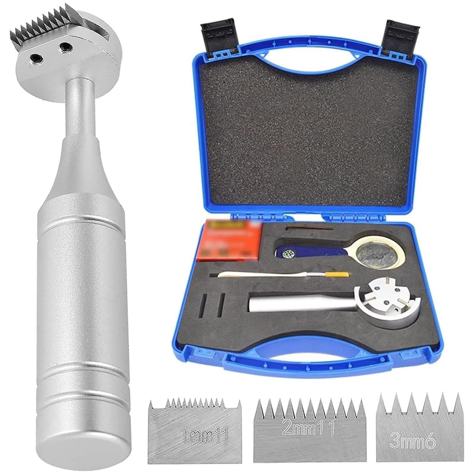 Kit testeur d'adhérence coupe croisée avec lames 1-2-3 mm