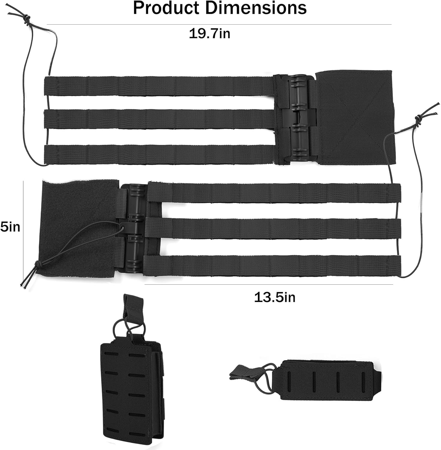 Tactical Vest Quick-Release Cummerbund & MOLLE Pouch Set | Emergency Doffing & Gear Access