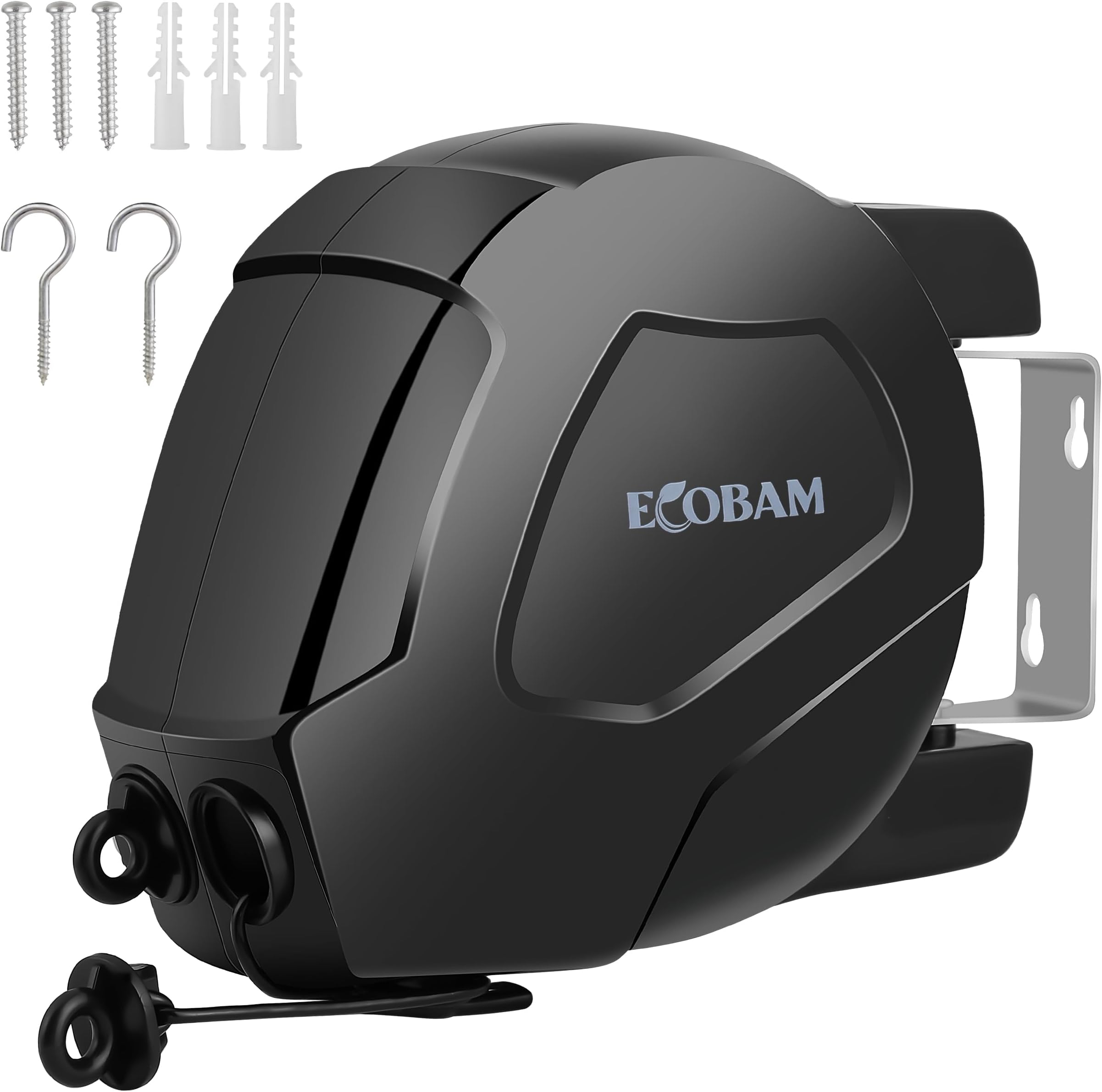 30 Metre Double Retractable Washing Line, Wall Mounted Outdoor Duo Reel