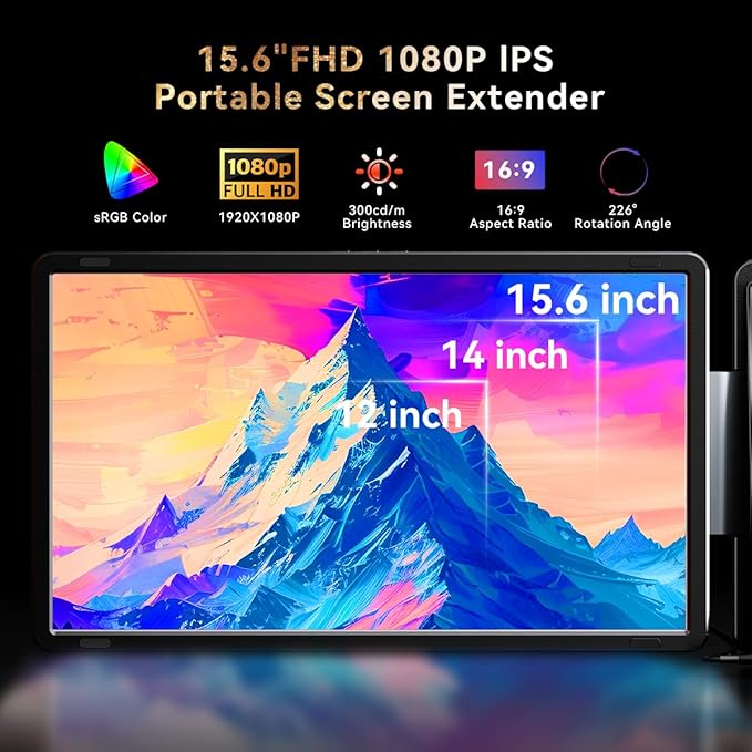 Monitor Extensor 15.6 FHD IPS miniatura 2