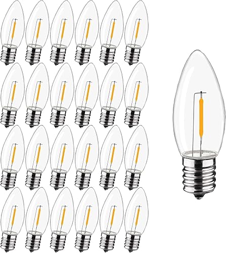 Bombillas LED de repuesto C9 de Navidad, bombillas LED de noche con base de candelabro E17, equivalente a incandescente de 4 W, 5 W, 6 W, 7 W,