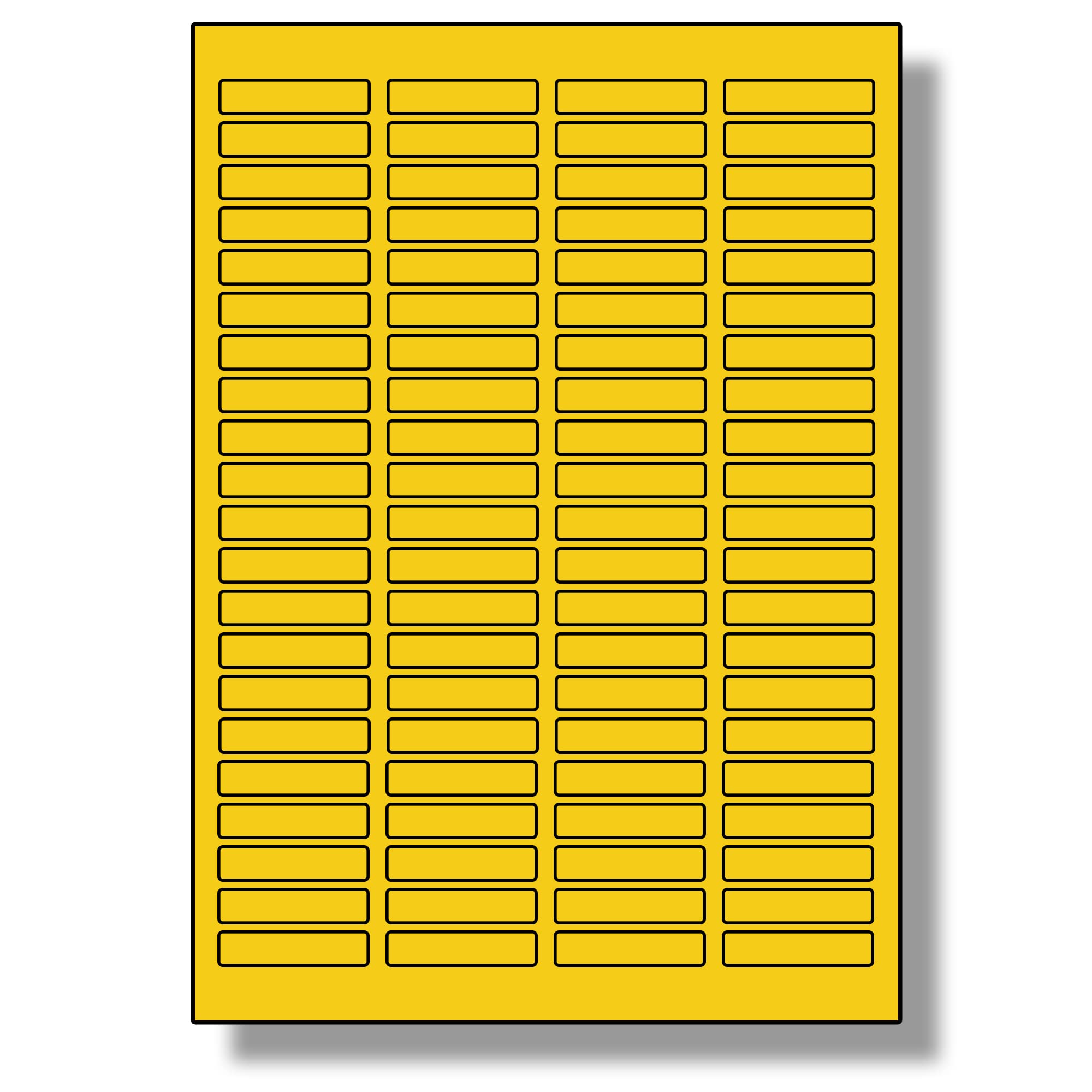 Label PlanetĀ® 84 Per Sheet, 5 Sheets (420 Yellow Labels). Coloured Paper Labels, 46 x 11.1mm, LP84/46 C.