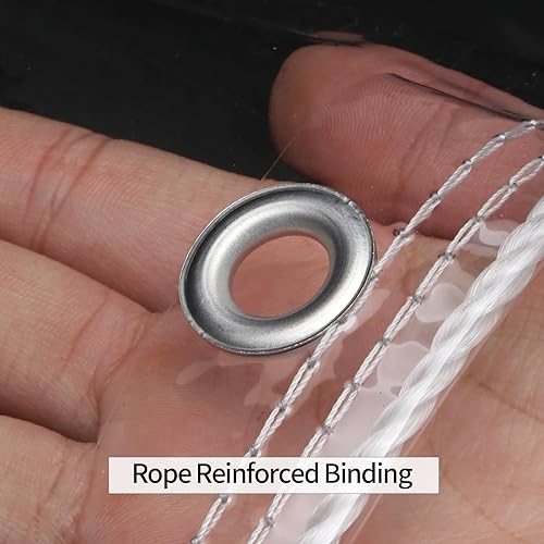 Miniatura 4 de EASTARP Lona de vinilo transparente resistente al agua, 6 x 10 pies y 0.709 in, resistente a los rayos UV, con ojales, cubierta para plantas,