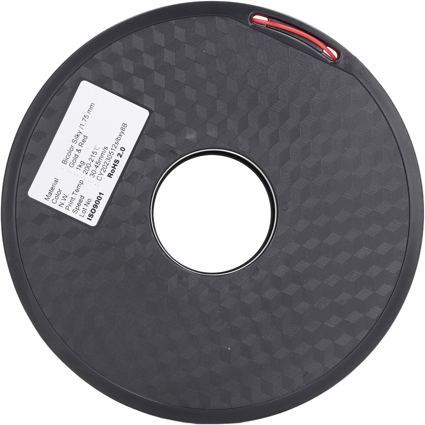 Printer PLA Filament, Easy to Use Dual Colour 1.75mm Strong Compatible PLA Filament Red Gold