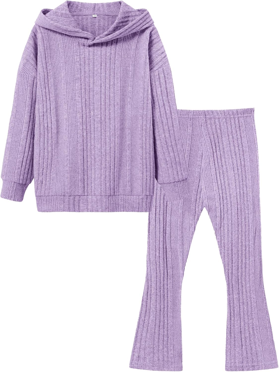 LecGee Kid Girl Clothes Fall Long Sleeve Hoodie Sweatshirt Flared Pants Set Casual 2 Piece Bell Bottom Outfits Tracksuit