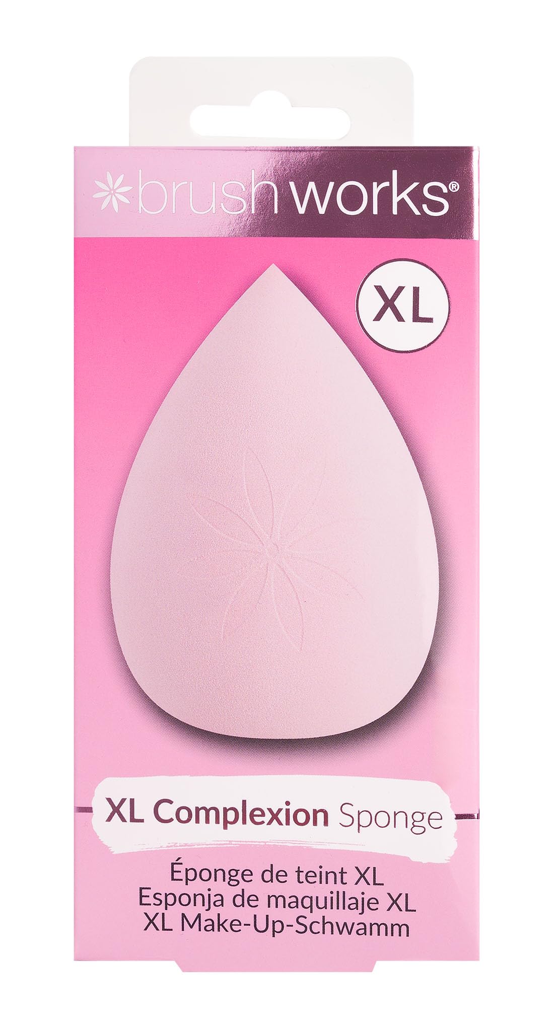 Brushworks XL Complexion Sponge – Extra Large Ultra-Soft Makeup Blender for Face & Body, Foundation, Contour, Bronzer, Highlighter & Powder Application with Airbrushed Finish