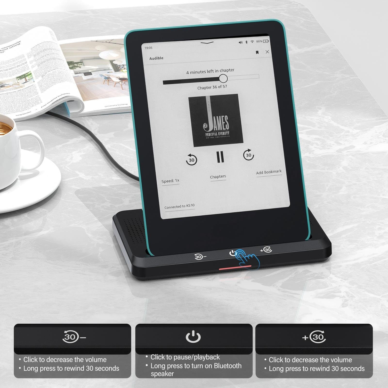 Station de chargement sans fil pour Kindle Paperwhite Signature Editions (modèles 2022 et 2024) et Colorsoft Signature Edition (32 Go)