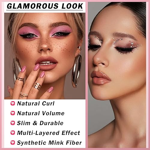 Miniatura 4 de Pestañas de visón de aspecto natural, esponjosas, pestañas de ojo de gato, paquete de 5 pares de pestañas postizas 3D de hadas, XF36-5