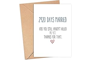 Bronze Anniversary Card: Funny 8th Anniversary Gift for Him