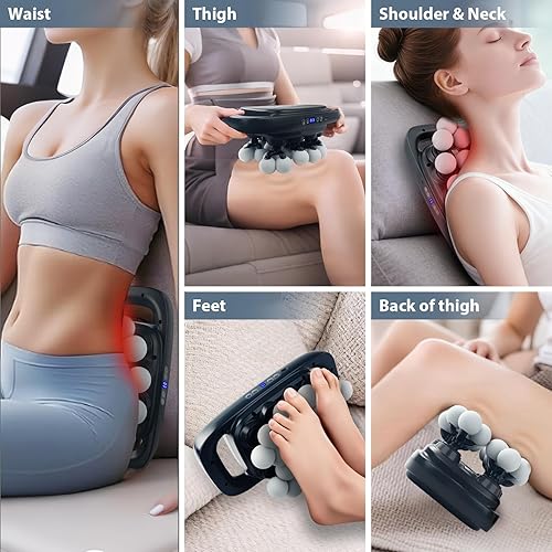 Miniatura 4 de Pistola de masaje de 20 cabezas, más potente que 16 masajeadores de cabeza, masajeador de tejido profundo con 3 modos y 30 niveles, masajeador