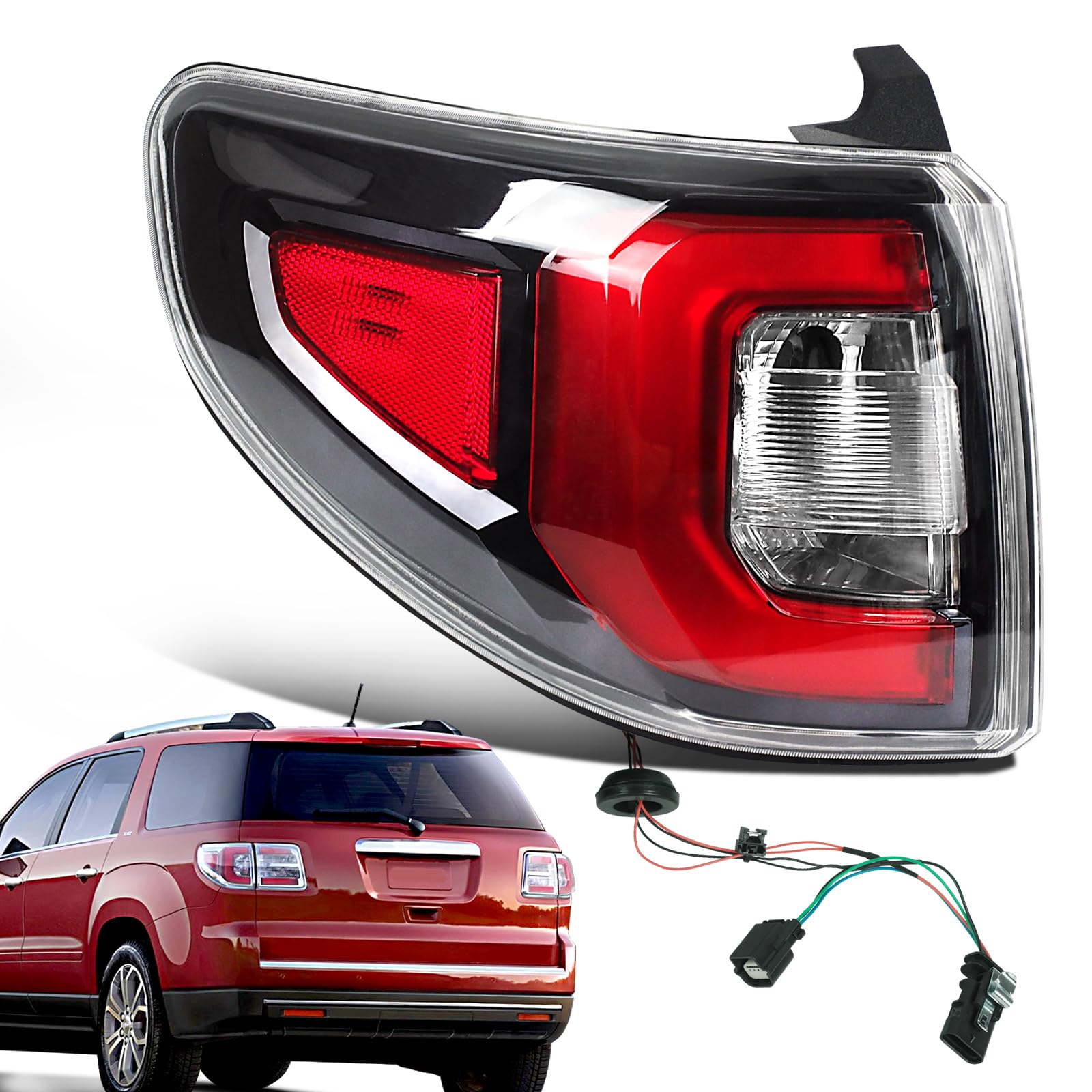 KNSPEC Tail Lights Compatible with 2013-2016 GMC Acadia/2017 GMC Acadia Limited Rear Light Lamp Left Driver Side LED Taillights Assembly