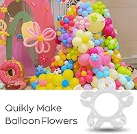 Vista 9 de Miliocry 100 clips de arco de globos, clips de globo reutilizables para arco de globos, suministros de globos de plástico para soporte, clips