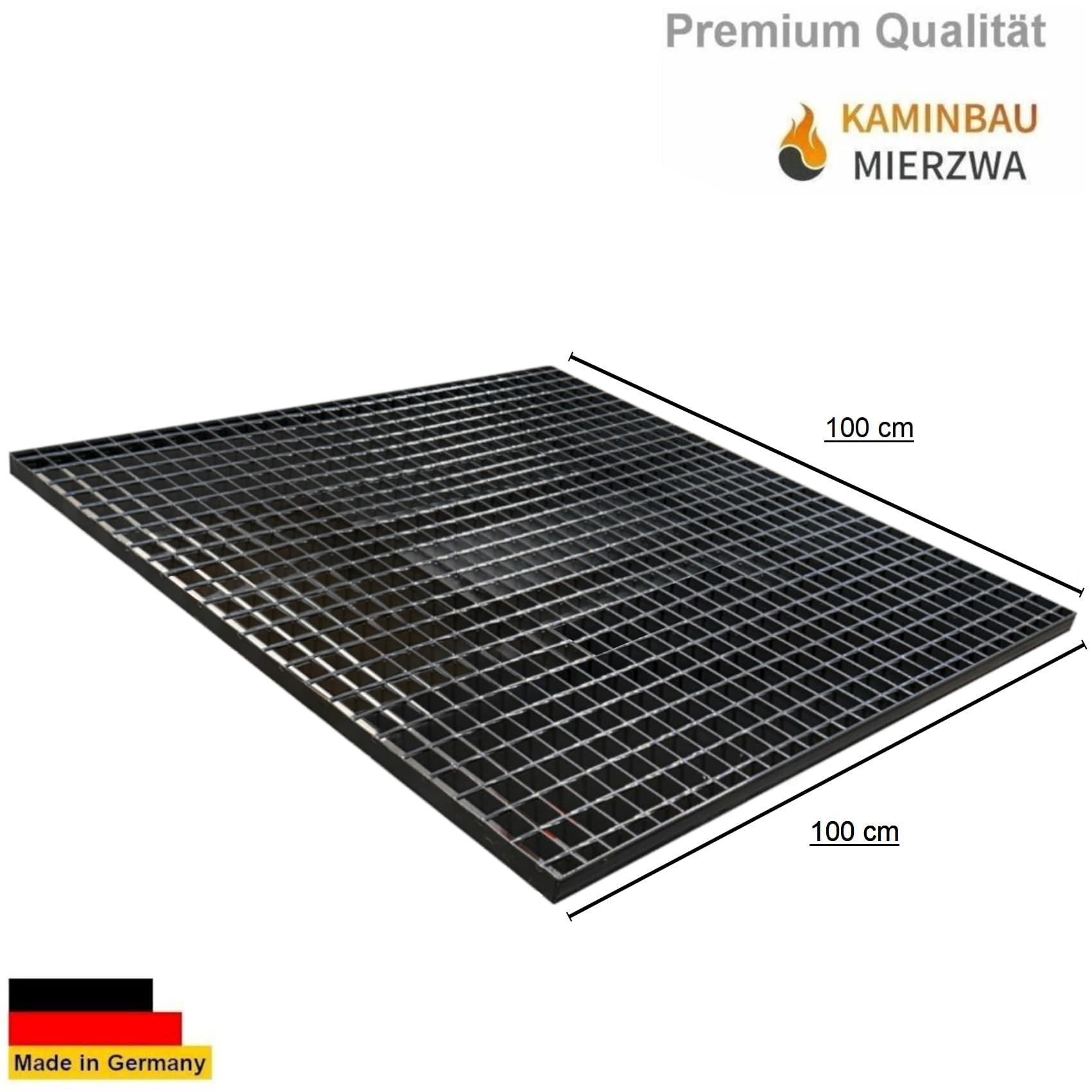Schody podestowe, stalowe, antracytowe, 7 stopni, wysokość 133 cm, łącznie z podestem 100 x 100 cm, z balustradą, orientacją schodów policzkowych do wyboru w lewo/w prawo lub z przodu (orientacja