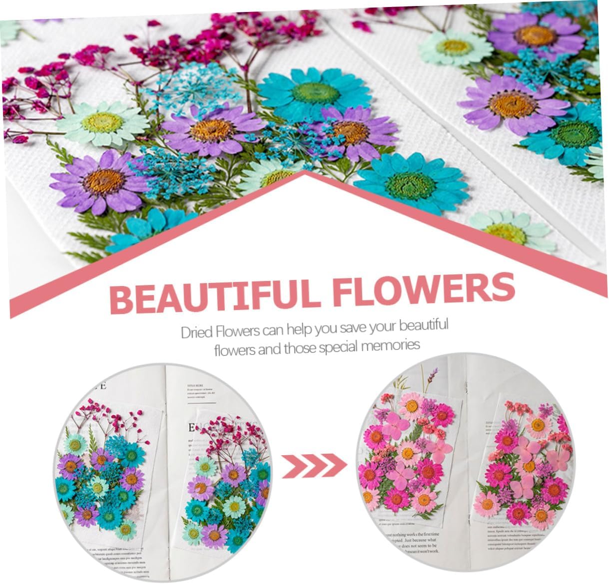 50pcs Natural Dry Flowers for DIY Decorations Pressed Flowers Crafting Material Retaining Scent and Color for Resin Jewelry and Bath Supplies