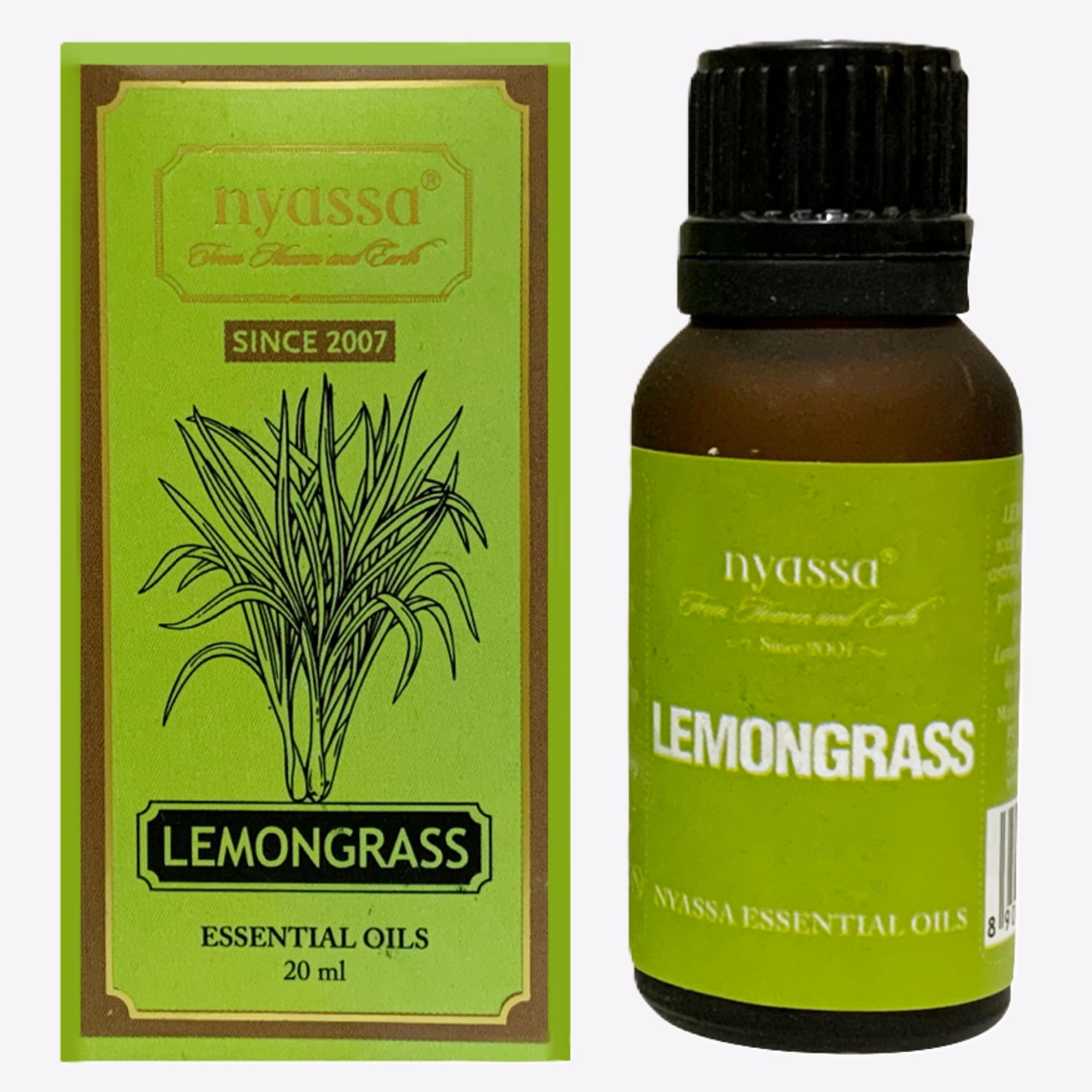 Nyassa Lemongrass Essential Oil 20ml. Pure and Natural with no Parabens, Silicons, Petroleum.The antioxidants present work skin deep to give younger looking flawless skin.Rejuvenates mind and body.-image-43