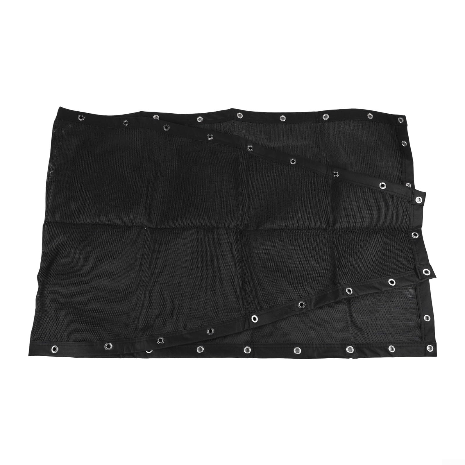 Panno di ricambio nero per sedia a dondolo sospesa, 64 x 197 x 23 cm, tessuto in textilene da esterno, facile da installare, copertura per mobili da giardino (2 pezzi senza tasche)