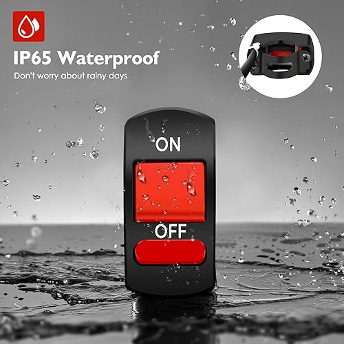 Miniatura 6 de BELINOUS Interruptor de encendidoapagado para manillar de 78 pulgadas para motocicleta, motocross, ATV, LED, barra de luz para faros delanteros,