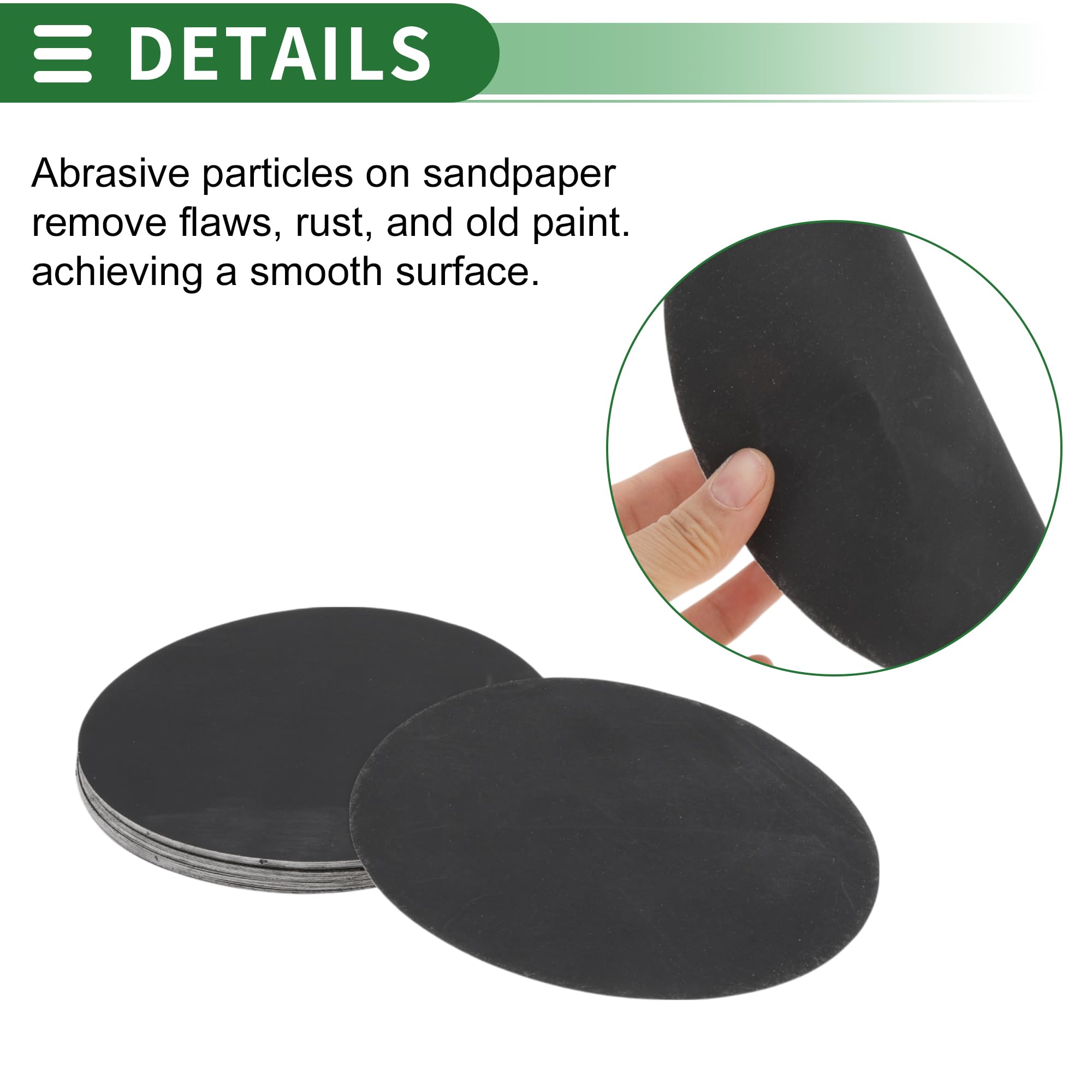 TUCKBOLD Sandpaper Hook & Loop Sanding Sheets 200x200mm Black 1200 Grit Efficient Grinding and Polishing Automobile Manufacturing and Repair Metal Processing - Image 4
