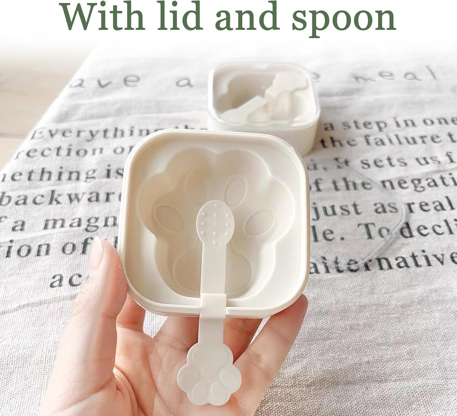 MIUPOO Ice Cream Mold,Stackable Popsicle Molds,Cake Mould,Homemade Popsicle Molds,Silicone Mould,Reusable White Silicone Popcical Molds,Set of 3, white,green,yellow