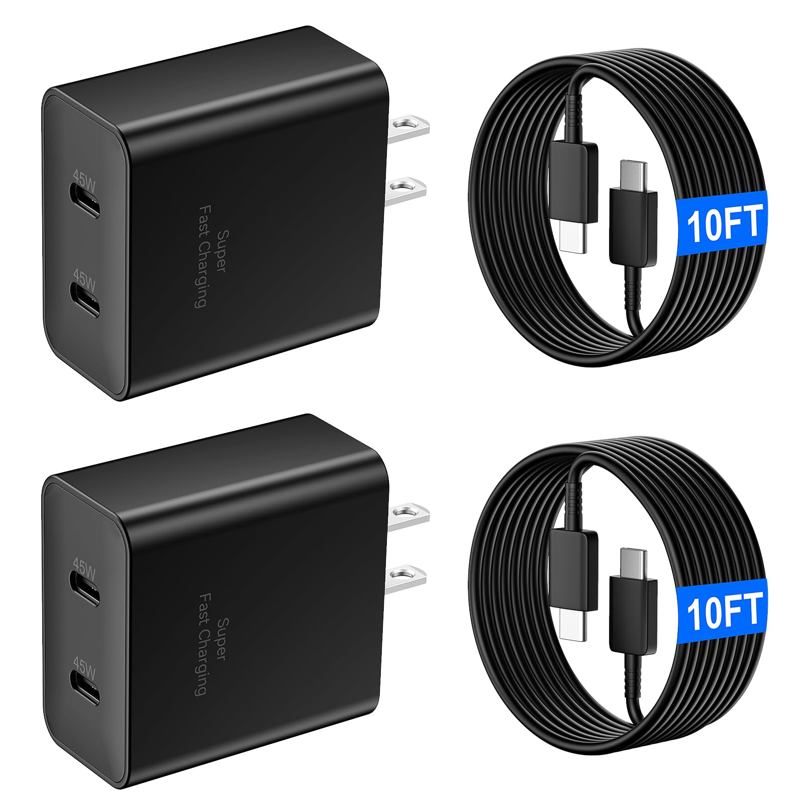 45W Super Fast USB C Charger for Samsung Galaxy S25 Ultra S25 S25 S24 S23 Ultra S23 S22