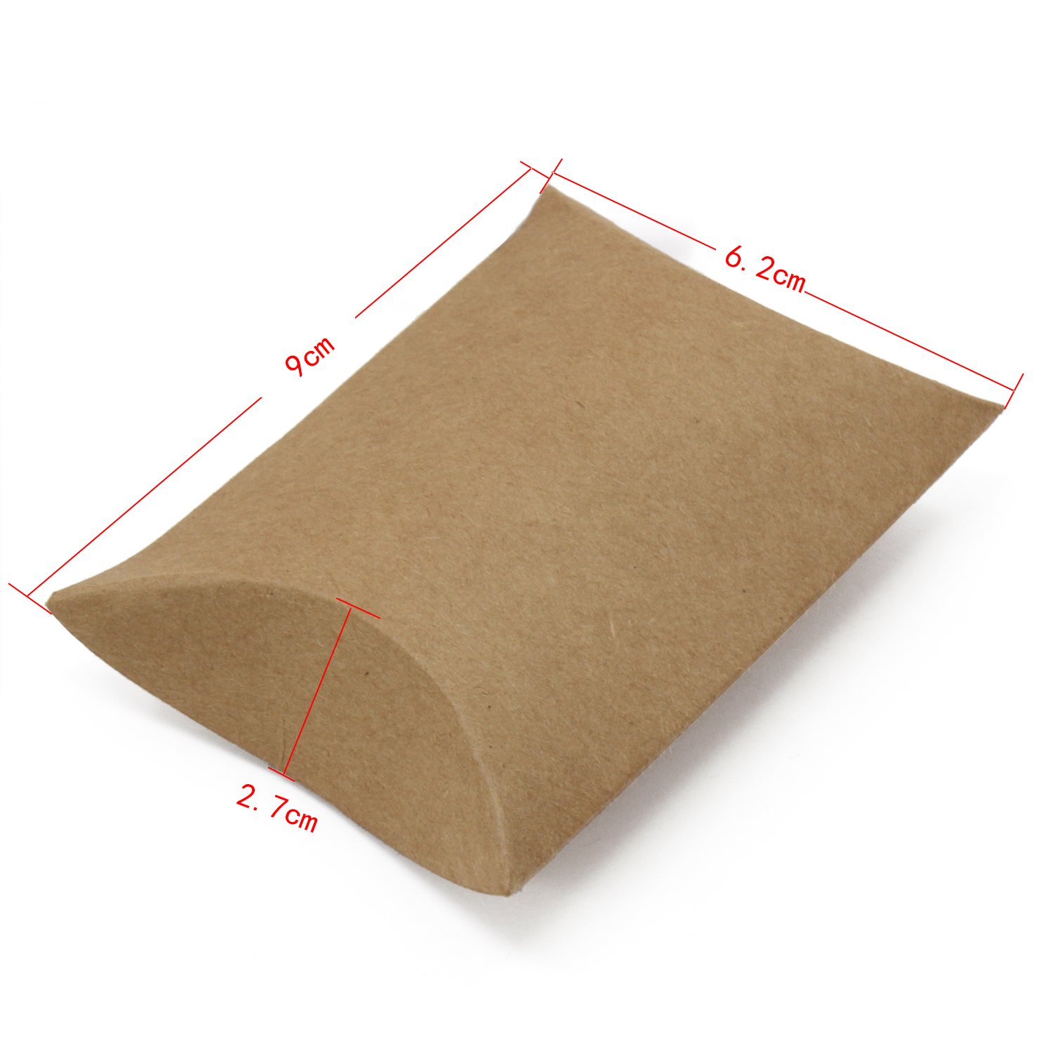 Awtlife Lot De 50 Boîtes En Forme D'oreiller En Papier Kraft Naturel - Style Vintage, Pour Bonbons De Mariage