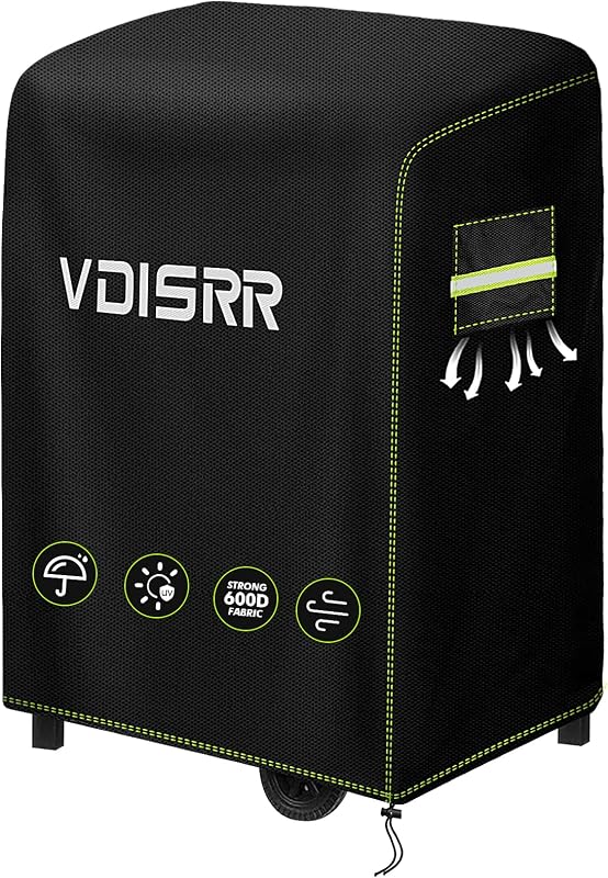 VDISRR Copertura Barbecue da Esterno, Tessuto Oxford 600D Resistente Telo Impermeabile 77 x 70 x 110 cm Copri Barbecue da Esterno per BBQ Grill Antivento UV Polvere Neve