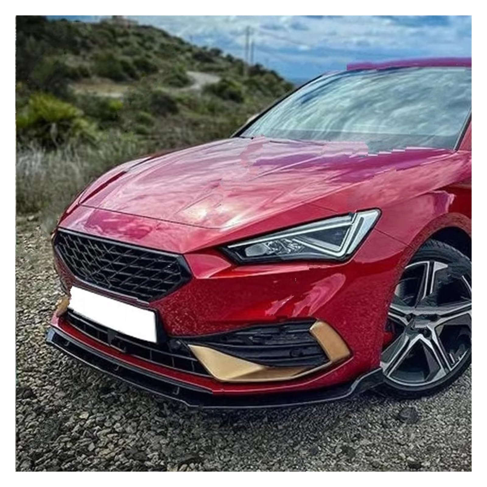 Spoiler Delantero para Seat para Leon FR MK4 para Leon MK4 2020-2025, Alerón De Barbilla, Difusor Divisor, Cubierta Protectora Labio Delantero Alerón Delantero Frontal
