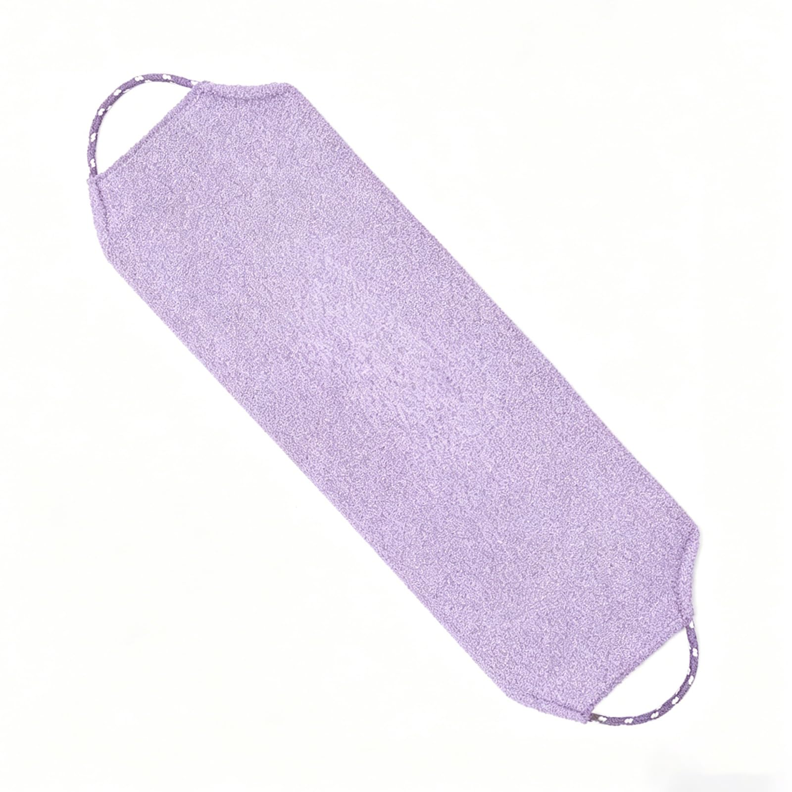 Back Scrubber for Shower, Double Sided Exfoliating Back Exfoliator with Handles, Stretchable Long Body Washcloth for Men Women, Deep Cleansing Exfoliating Shower Towel (Purple)