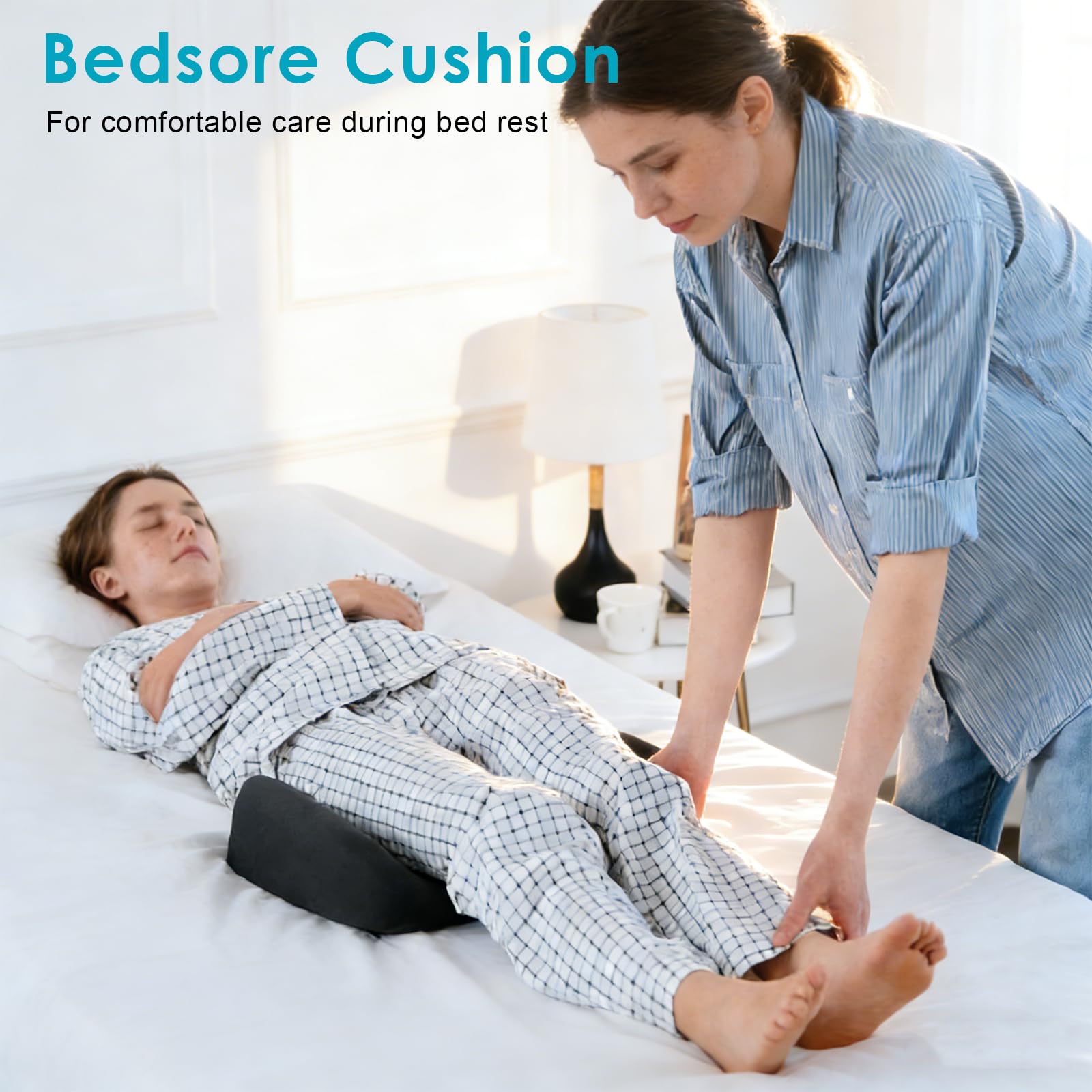 Cuscino per Emorroidi, Cuscino per Coccige, Cuscino in Memory Foam, Cuscino Antidecubito con Apertura a T, Pieghevole e Morbido, per Sedia Ufficio, Sedile Auto e Supporto Giornaliero