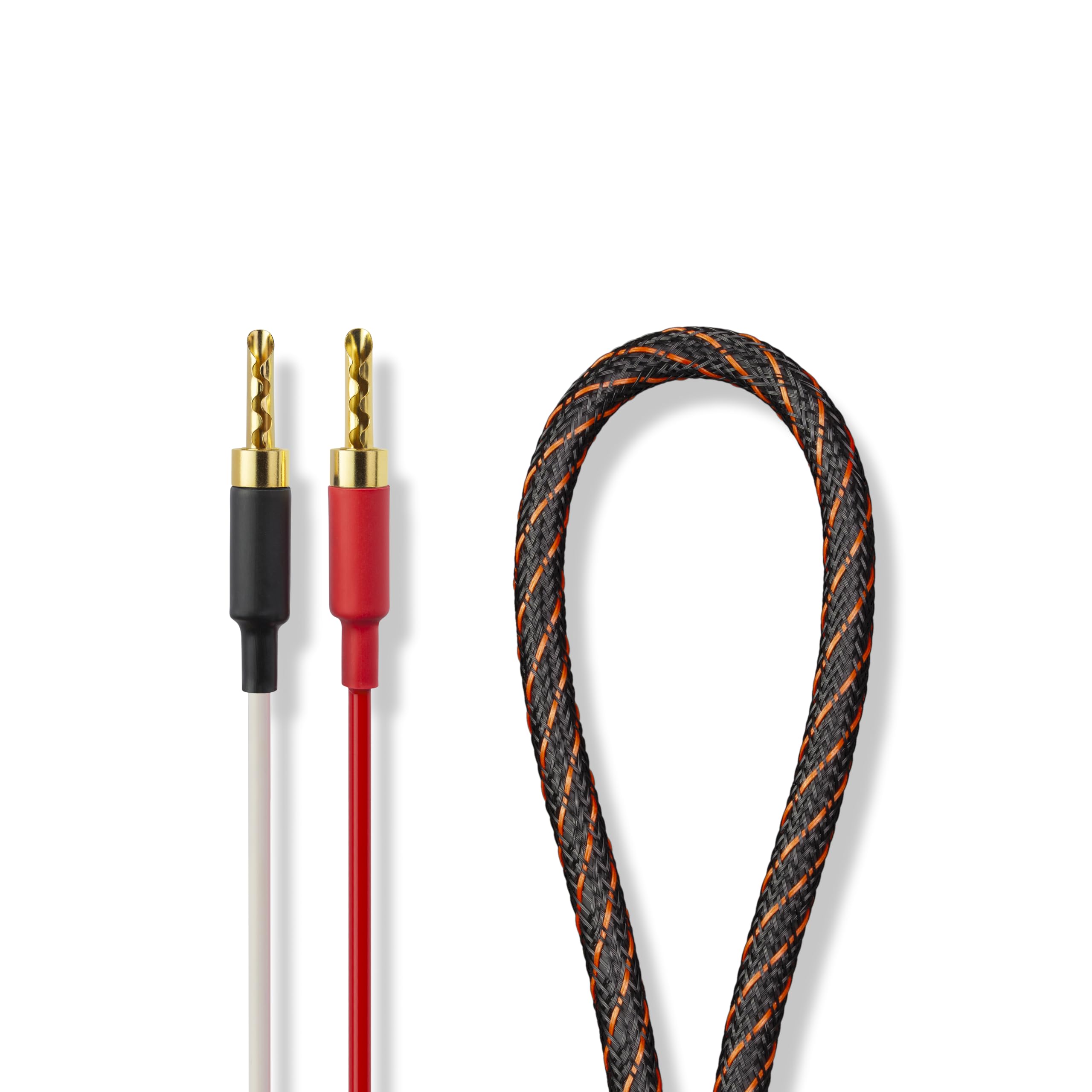 Dynavox Perfect Sound Flex, câbles de haut-parleur HiFi extrêmement flexibles avec fiches bananes creuses plaquées or, transmission de signal sans perte, cuivre OFC de haute pureté, paire, longueur 3m