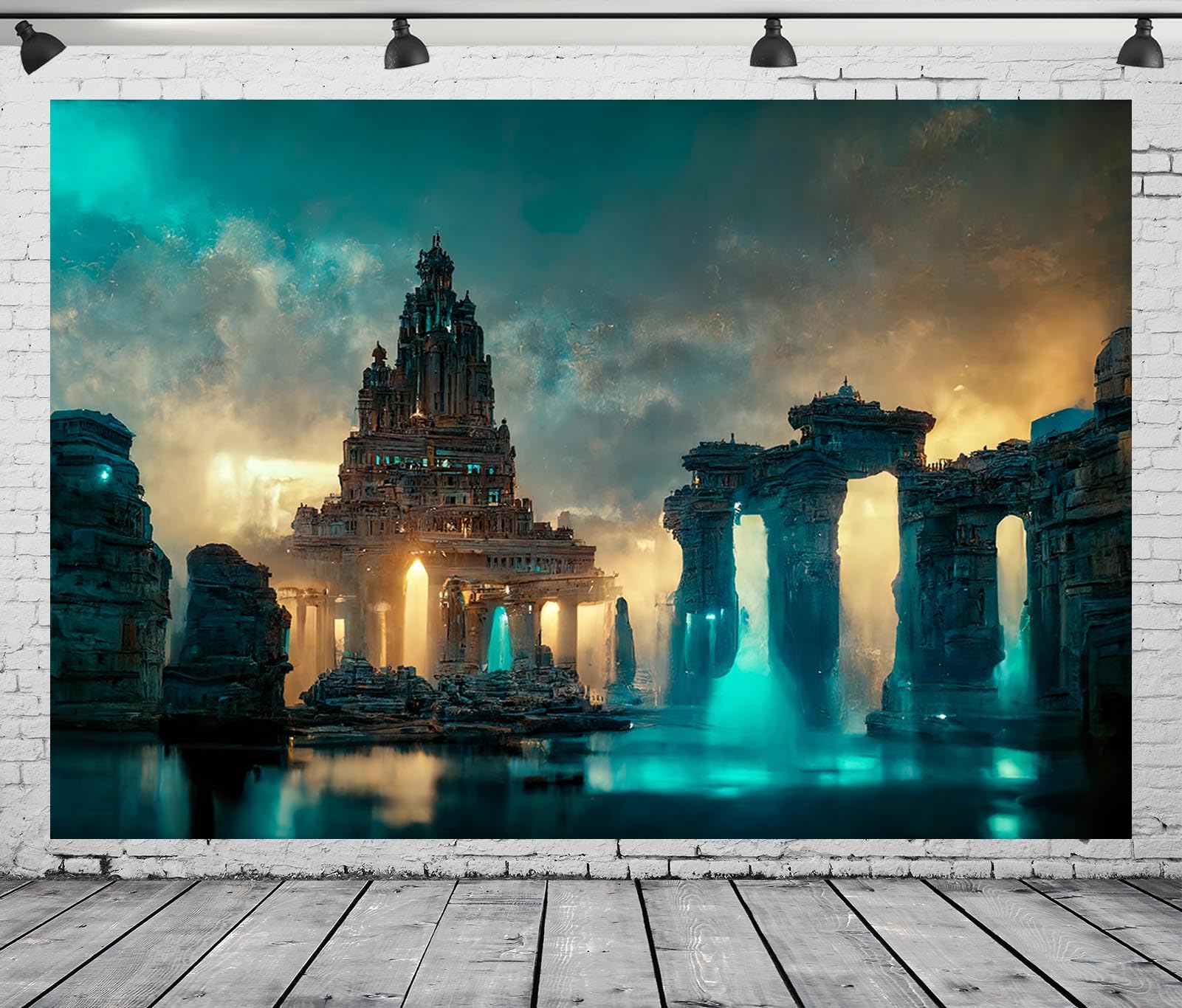 Amazon.com : Loccor 12x10ft Fabric Atlantis Underwater City