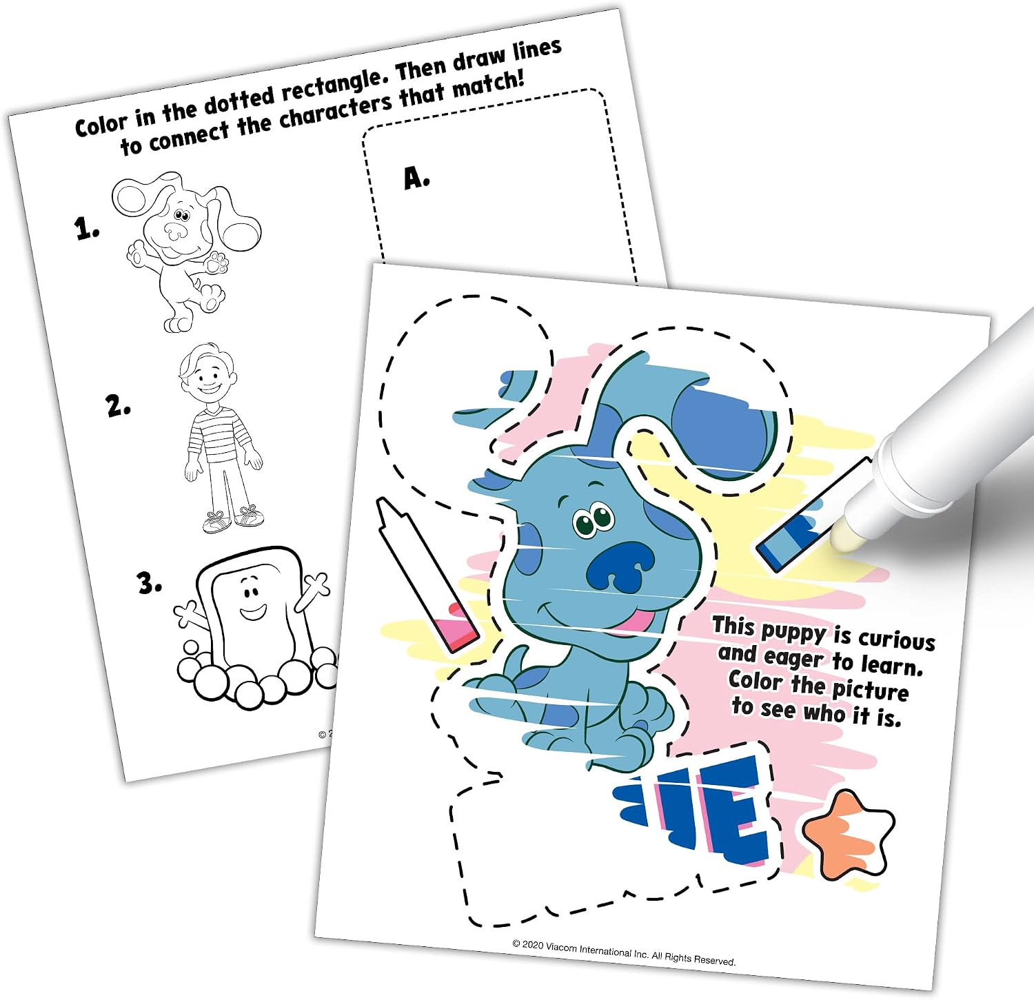 Blue's Clues 20 Page Imagine Ink Coloring Book with Mess Free Marker