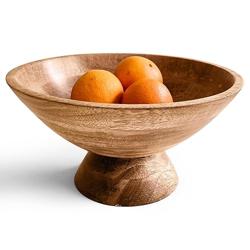 Fairwood Way - Wooden Pedestal Bowl - Mango Wood Footed