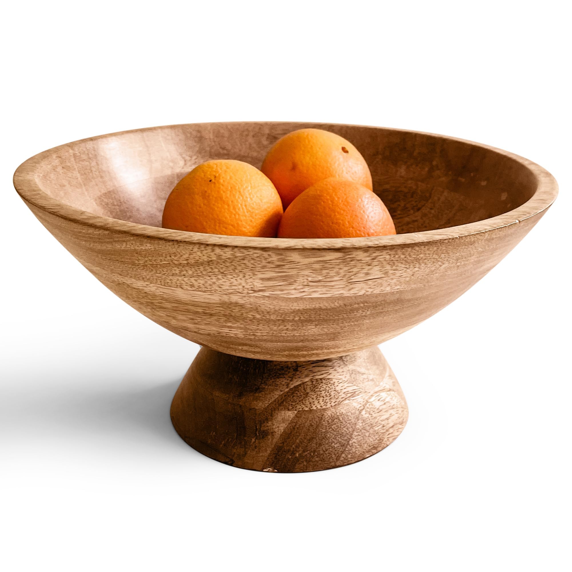 Amazon.com: Fairwood Way - Wooden Pedestal Bowl - Mango Wood