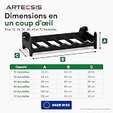 ARTECSIS Cantinetta Portabottiglie in Plastica Modulare 48 Bottiglie Nero - 6