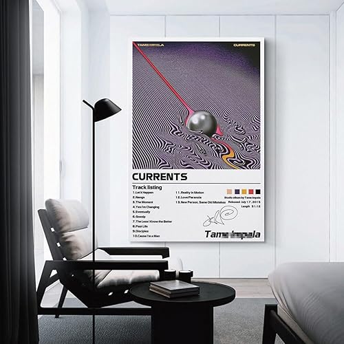 Miniatura 3 de Khglxm Pósteres de la firma Tame Music Impala, cubierta de corrientes de álbum, impresiones artísticas en lienzo para decoración de pared,