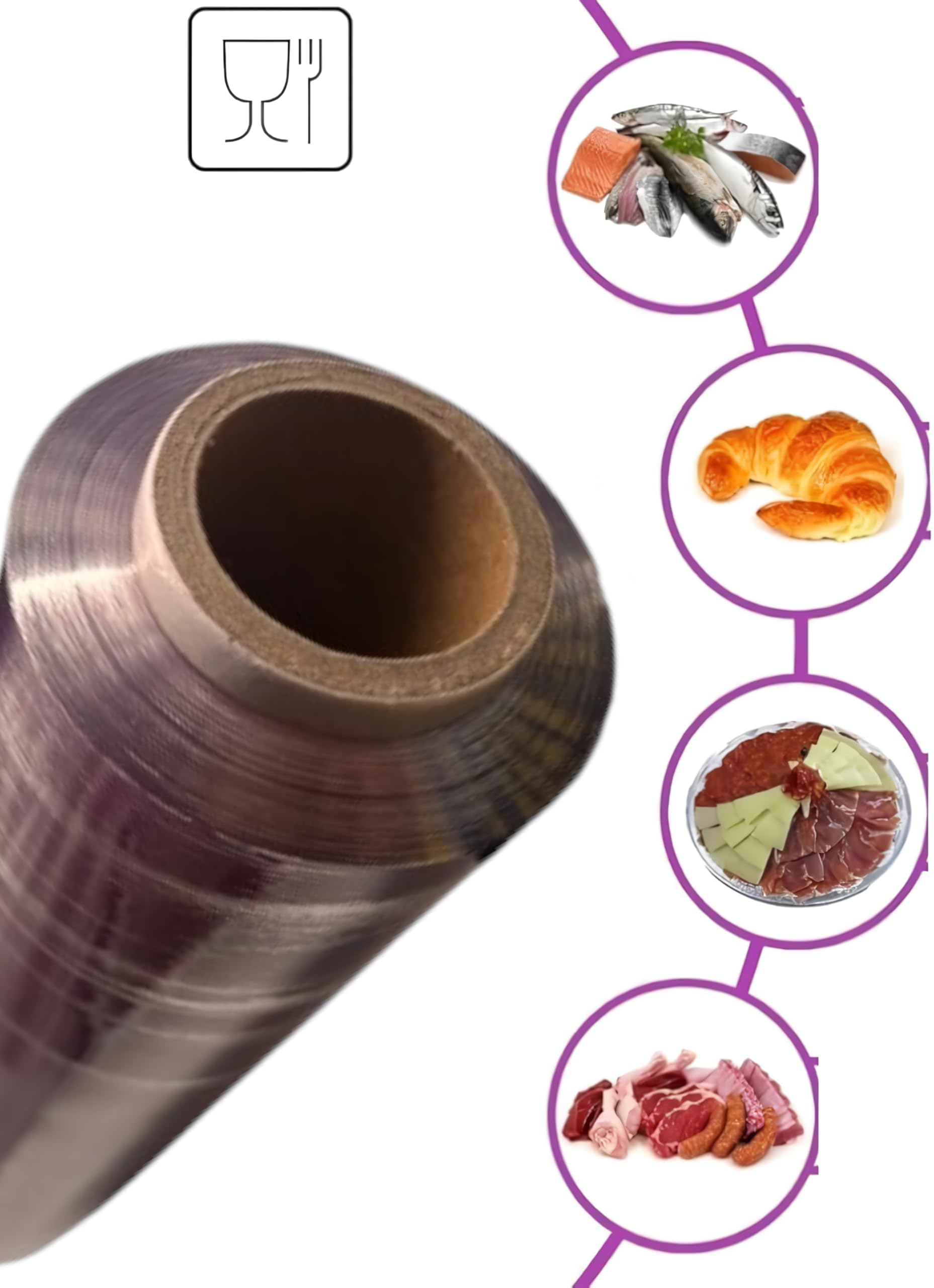 Film Alimentaire Etirable Professionnel 30 cm x 300 m – PVC Transparent Facile à Utiliser, Idéal Pour Conservation des Aliments