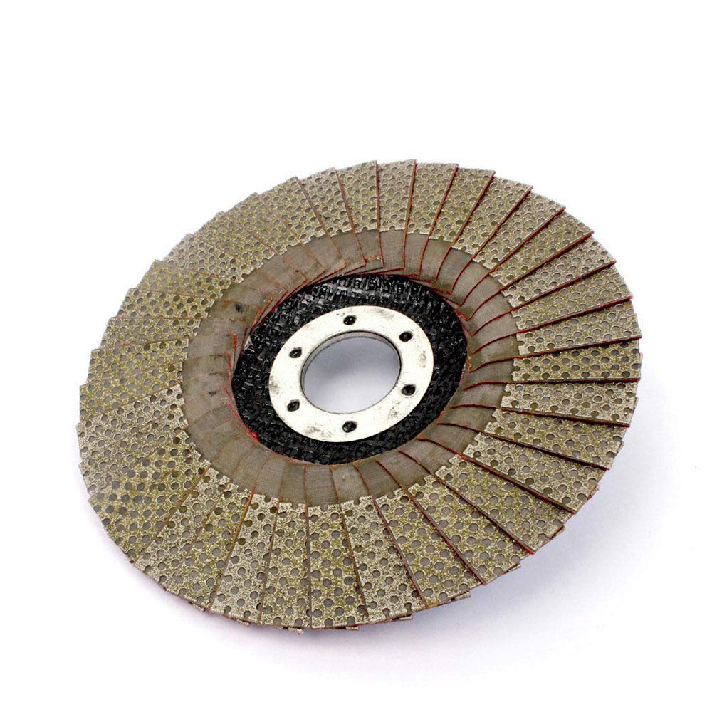 5 pollici 1pc 60/100/200/400 mole abrasive grana 125mm disco abrasivo per levigatura lamellare per smerigliatrice angolare platorello diamantato, 60